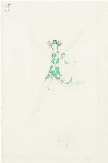 KAY NIELSEN (1886-1957) Leaping sprite.  Costume study.